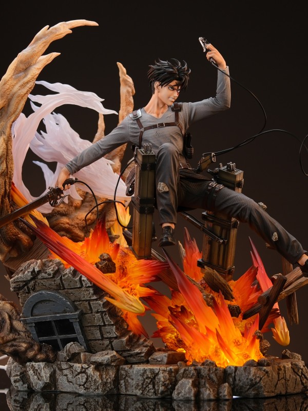 Model Power Studio Attack on Titan Levi Ackerman Street Fighting 1/6 Statue